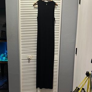 SKIMS Elegant Black Sleeveless Maxi Dress
